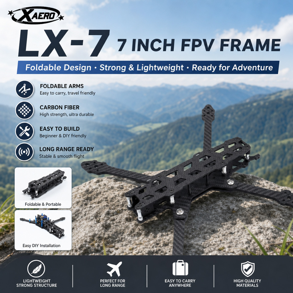 Drone Kit Octocopter - PAURC LX-7 접이식 7인치 FPV 프레임